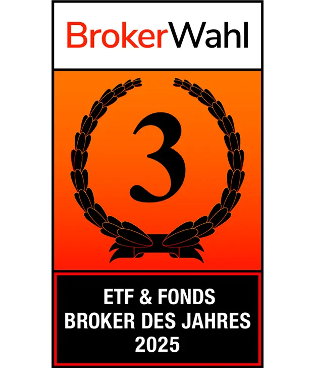 Auszeichnung von BrokerWahl für ETF & Fonds