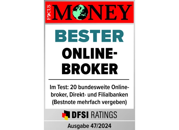 Auszeichnung bester Online-Broker von FOCUS Money