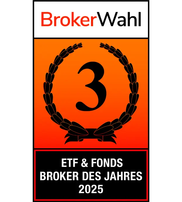 Auszeichnung von BrokerWahl für ETF & Fonds