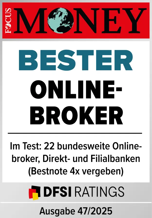 Auszeichnung bester Online-Broker von FOCUS Money