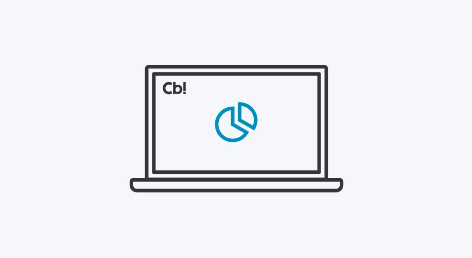 Icon Laptop mit Consorsbank Website auf dem Bildschirm
