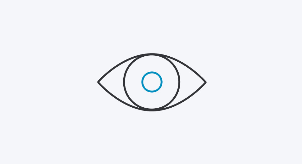 Icon Auge mit blauer Iris