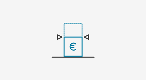 Icon Erklärung Dispokredit mit Bausteinen