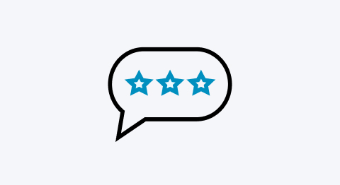 Icon Sprechblase mit Sternen