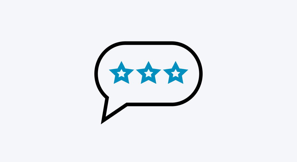 Icon Sprechblase mit Sternen