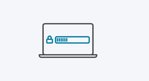 Icon Laptop mit laufender Softwareaktualisierung auf dem Bildschirm