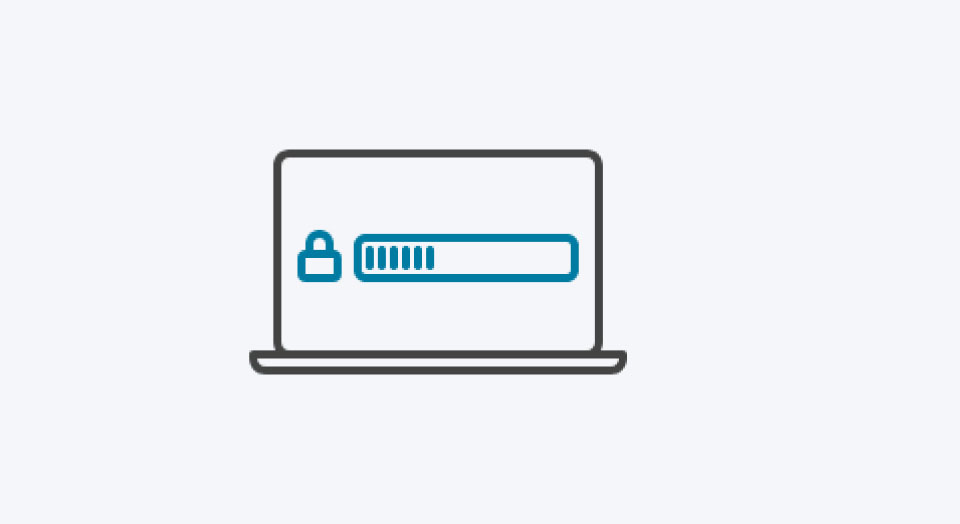 Icon Laptop mit laufender Softwareaktualisierung auf dem Bildschirm