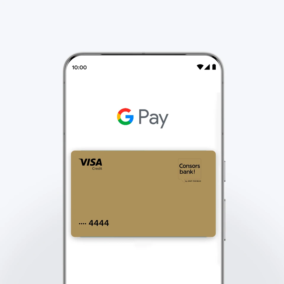 Smartphone mit geöffnetem Google Pay