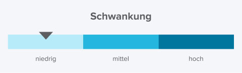 Schaubild zur Schwankungsbreite mit blauer Skalaeinteilung