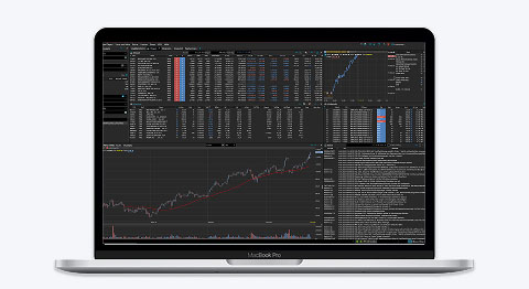 Laptop mit geöffnetem ActiveTrader