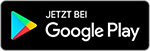 Schwarzer Button mit weißem Schriftzug zum Google Play Store