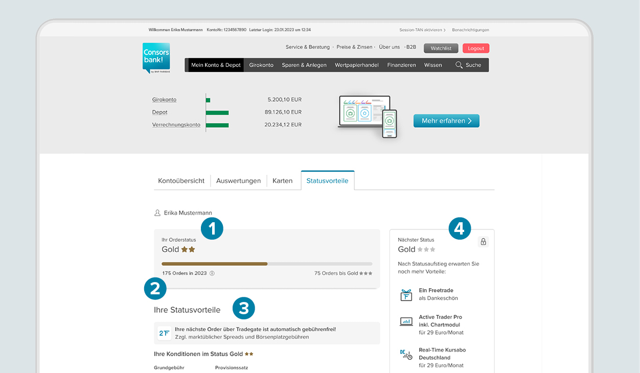 Screenshot eines Bildschirms mit geöffneter Statusübersicht